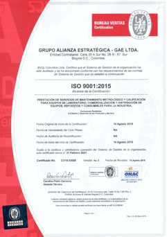 Certificación ISO 9001:08