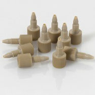 Fingertight One Piece 10-32 PEEK Male Nut/Ferrule for 1/16" OD Tubing, 10/pk CLC000111240